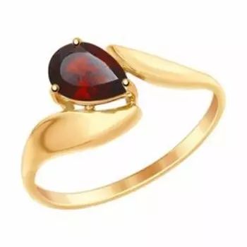 Золотое кольцо с гранатом
