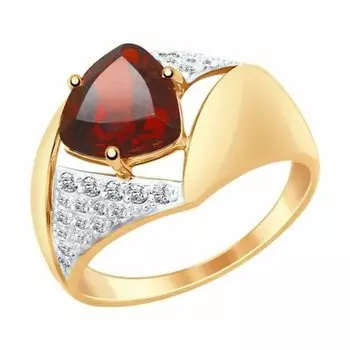 Золотое кольцо с гранатом