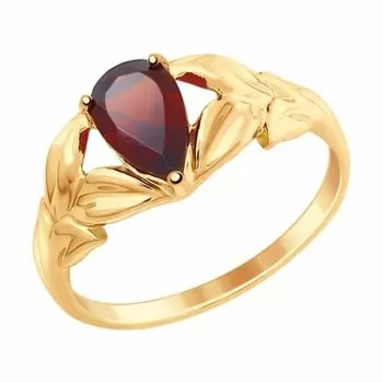 Золотое кольцо с гранатом