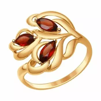 Золотое кольцо с гранатом