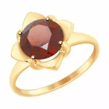 Золотое кольцо с гранатом