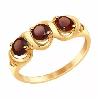 Золотое кольцо с гранатом