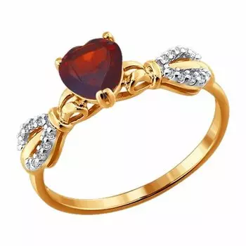 Золотое кольцо с гранатом