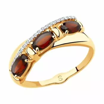 Золотое кольцо с гранатом