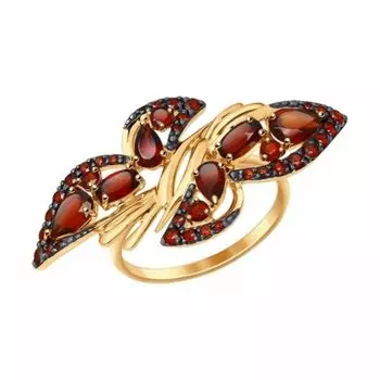 Золотое кольцо с гранатом