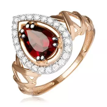 Золотое кольцо с гранатом