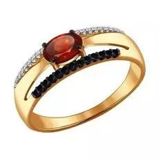 Золотое кольцо с гранатом