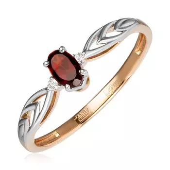 Золотое кольцо с гранатом