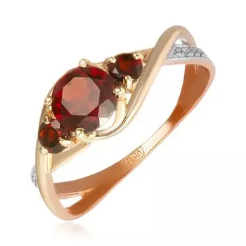 Золотое кольцо с гранатом