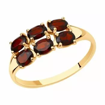 Золотое кольцо с гранатом