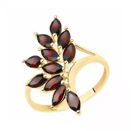 Золотое кольцо с гранатом