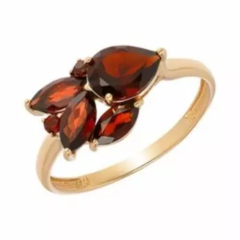 Золотое кольцо с гранатами