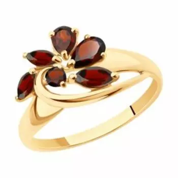 Золотое кольцо с гранатом