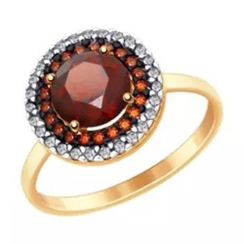 Золотое кольцо с гранатом