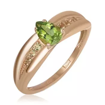 Золотое кольцо с хризолитом