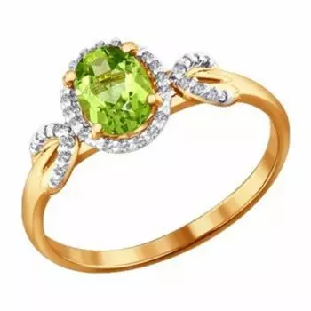 Золотое кольцо с хризолитом