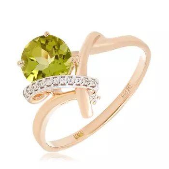 Золотое кольцо с хризолитом