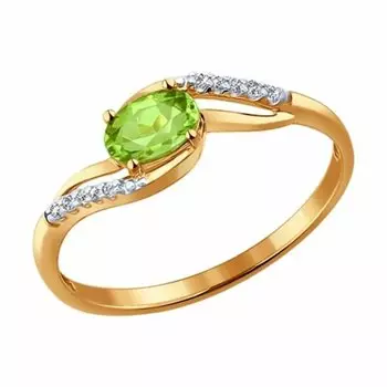 Золотое кольцо с хризолитом