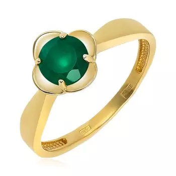 Золотое кольцо с хризопразом