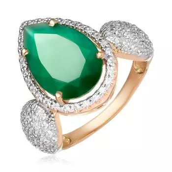 Золотое кольцо с хризопразом