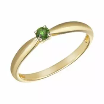 Золотое кольцо с хромдиопсидом