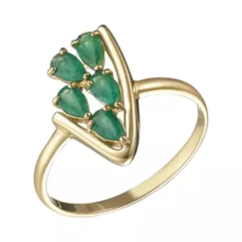 Золотое кольцо с изумрудами