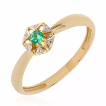 Золотое кольцо с изумрудом