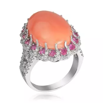 Золотое кольцо с кораллом