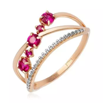 Золотое кольцо с корундами