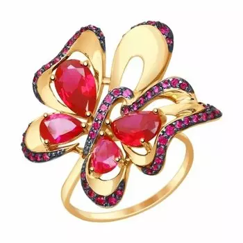 Золотое кольцо с корундами