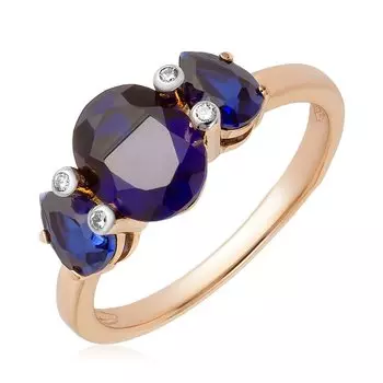 Золотое кольцо с корундами