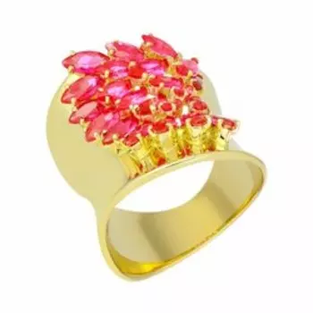 Золотое кольцо с корундами