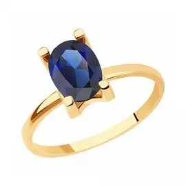 Золотое кольцо с корундом