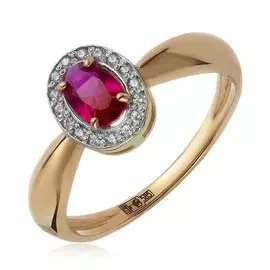 Золотое кольцо с корундом