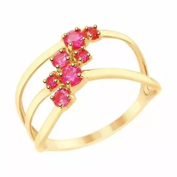 Золотое кольцо с корундом