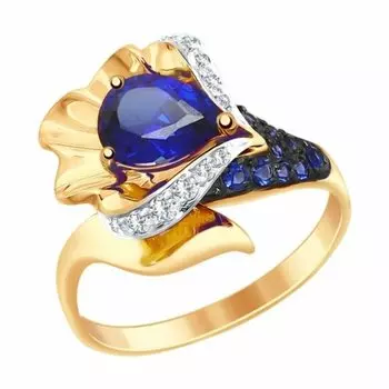 Золотое кольцо с корундом