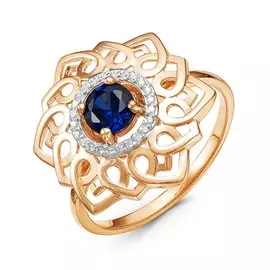 Золотое кольцо с корундом