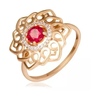 Золотое кольцо с корундом