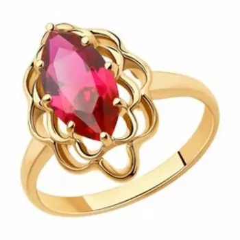 Золотое кольцо с корундом