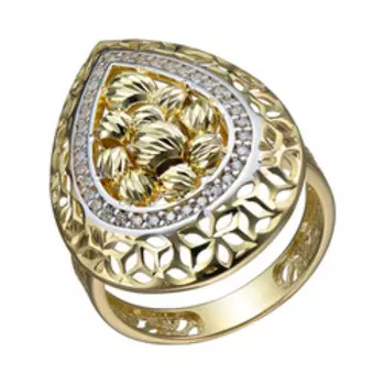 Золотое кольцо с кубическим цирконием