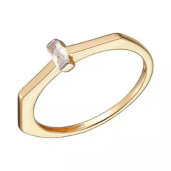 Золотое кольцо с кубическим цирконием