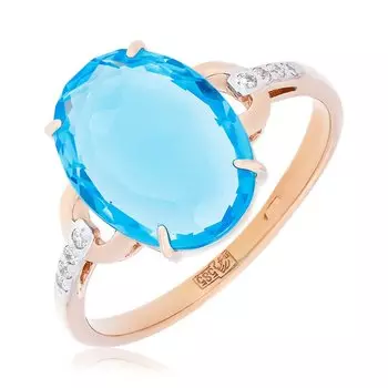 Золотое кольцо с кварцем