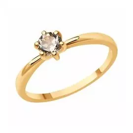 Кольцо из золота с морганитом