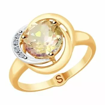 Золотое кольцо с морганитом