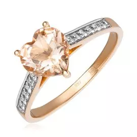 Золотое кольцо с морганитом