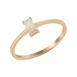 Золотое кольцо с муассанитом