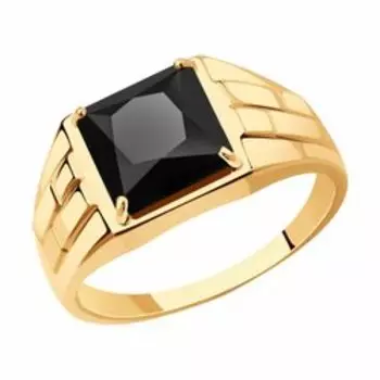 Кольцо из золота с ониксом
