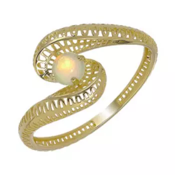 Золотое кольцо с натуральным опалом