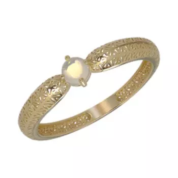 Золотое кольцо с натуральным опалом