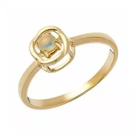 Золотое кольцо с опалом "Танцующий камень"